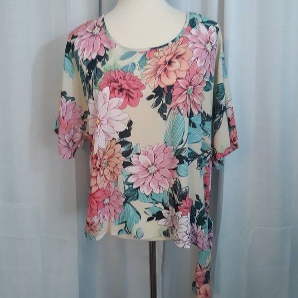 Spense watercolor floral blouse top  medium - Picture 1 of 6